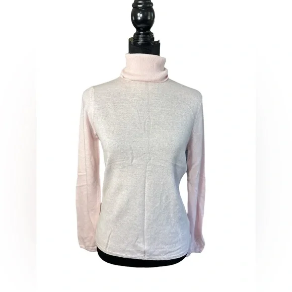 Madison Cashmere Pink Turtleneck Sweater 100% Cashmere Size M READ - Picture 2 of 9